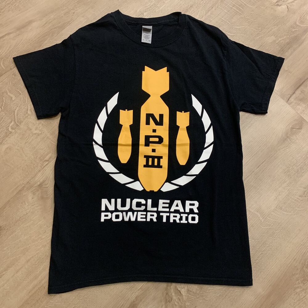 Nuclear Power Trio Fake News Real Music T-Shirt Mens Small S Metal Blade Records